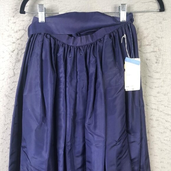 VINTAGE Albert Capraro Skirt Womens 10 Purple Maxi Belted Evening Formal 70s - Picture 11 of 16